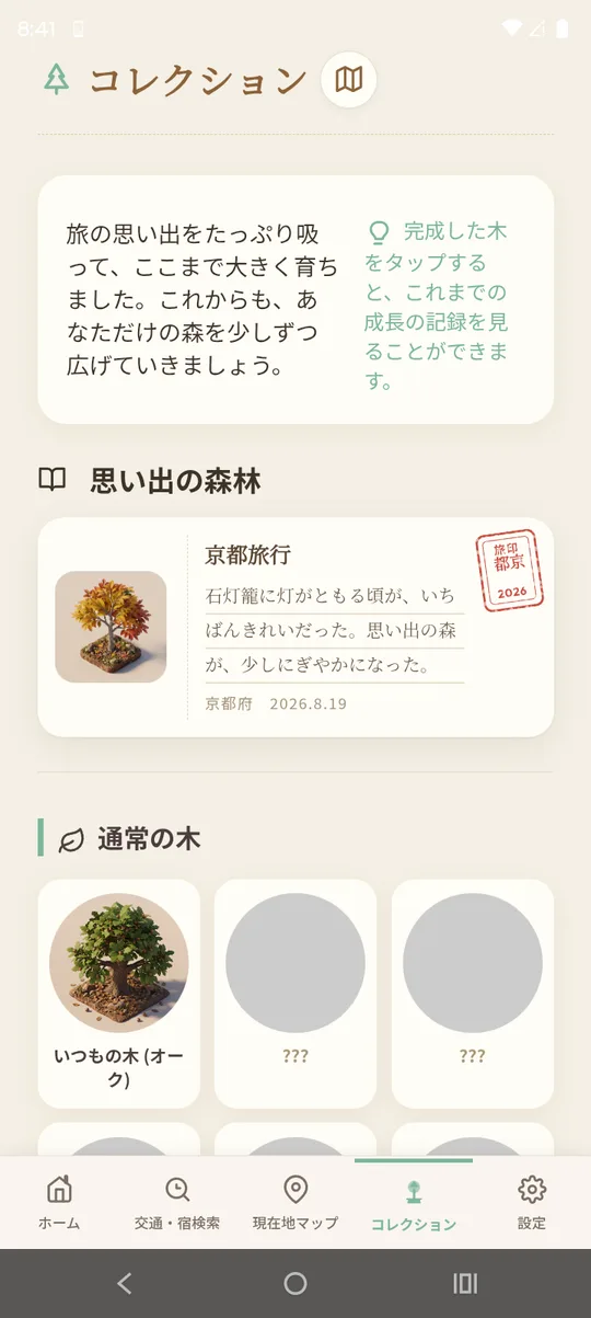 終わった旅は、思い出の森へ